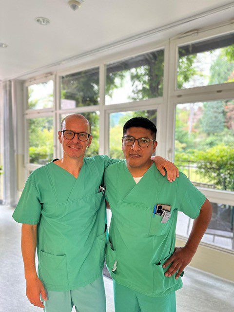 Marcelo und Christian im Grünzeug